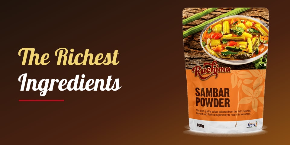 Ruchima Sambar Powder 100 g standee pouch